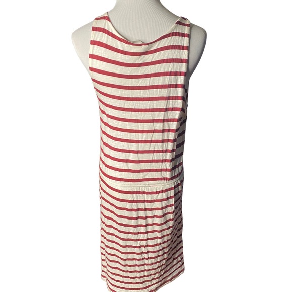 H&M Striped Sleeveless Tank Dress – Red & White Casual Summer Dress – Size Small - Picture 2 of 7